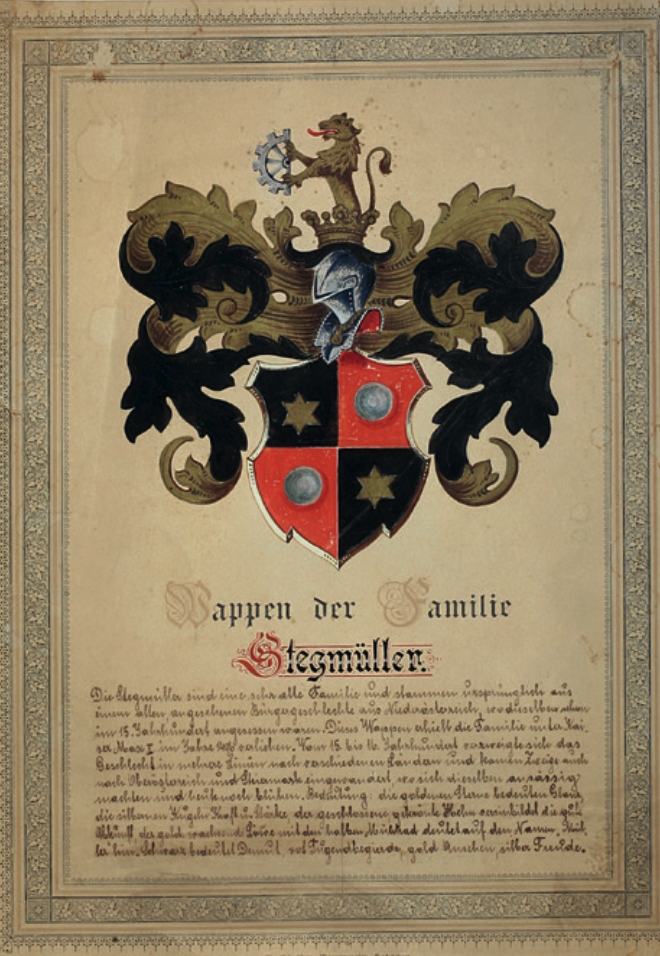 Historisches Familienwappen Stegmüller