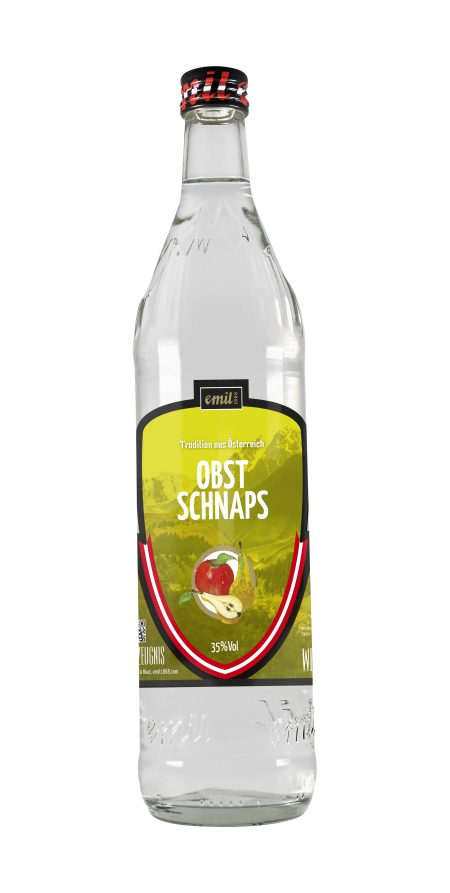 Tradition aus Österreich, emil 1868 Obst Schnaps in der 0,7 Liter Flasche