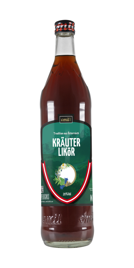 Tradition aus Österreich, emil 1868 Kräuter Likör in der 0,7 Liter Flasche
