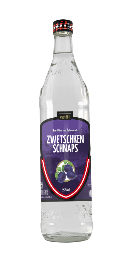 Tradition aus Österreich, Zwetschken Schnaps in der 0,7 Liter Flasche