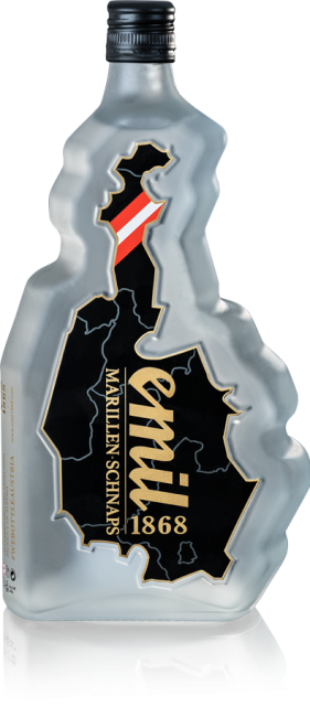 emil- Österreich Flasche, 0,7 L Marillen Schnaps