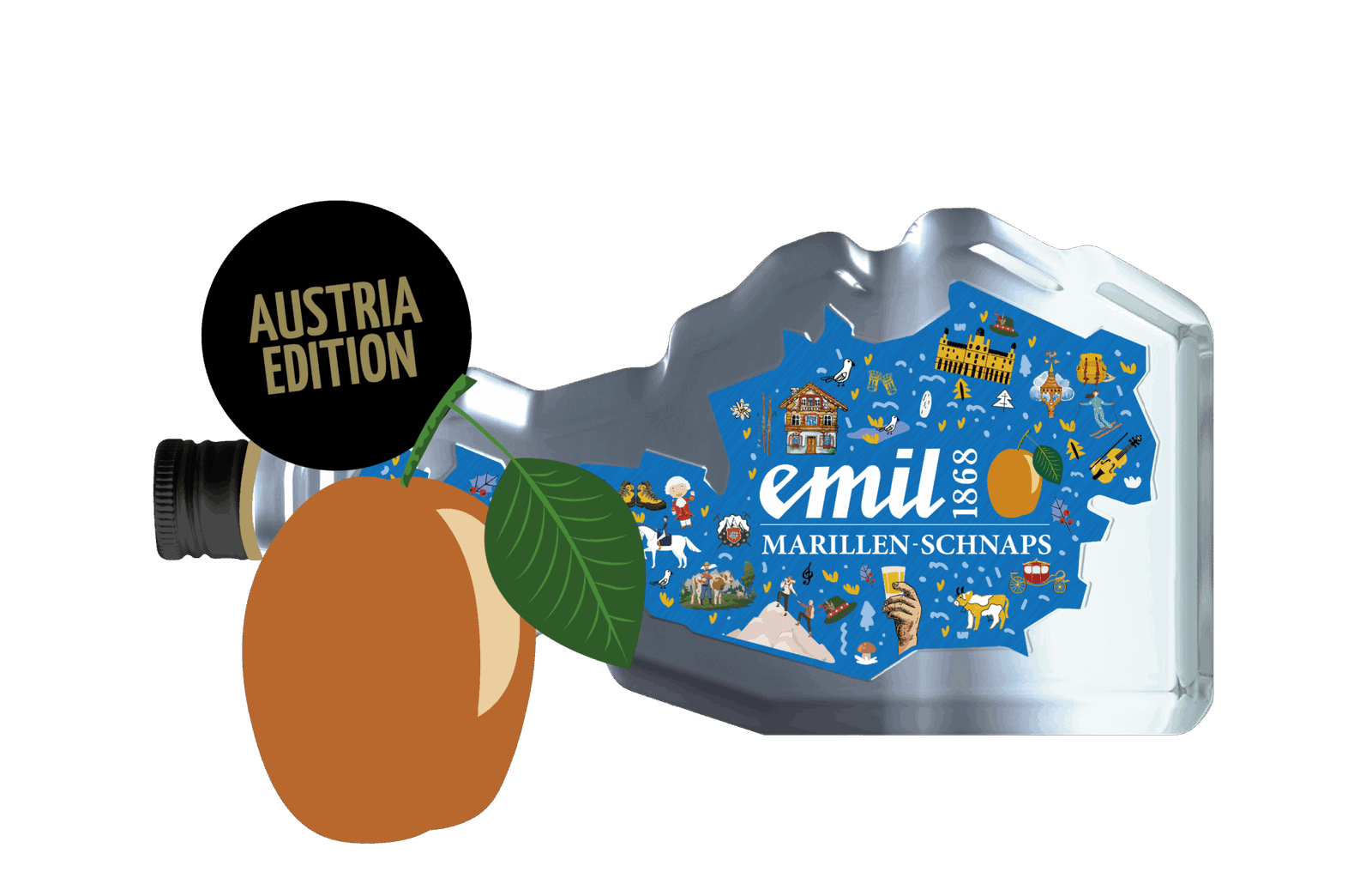 Marillen Schnaps 35%vol Sonderedition – limitierte Premiumabfüllung von emil 1868