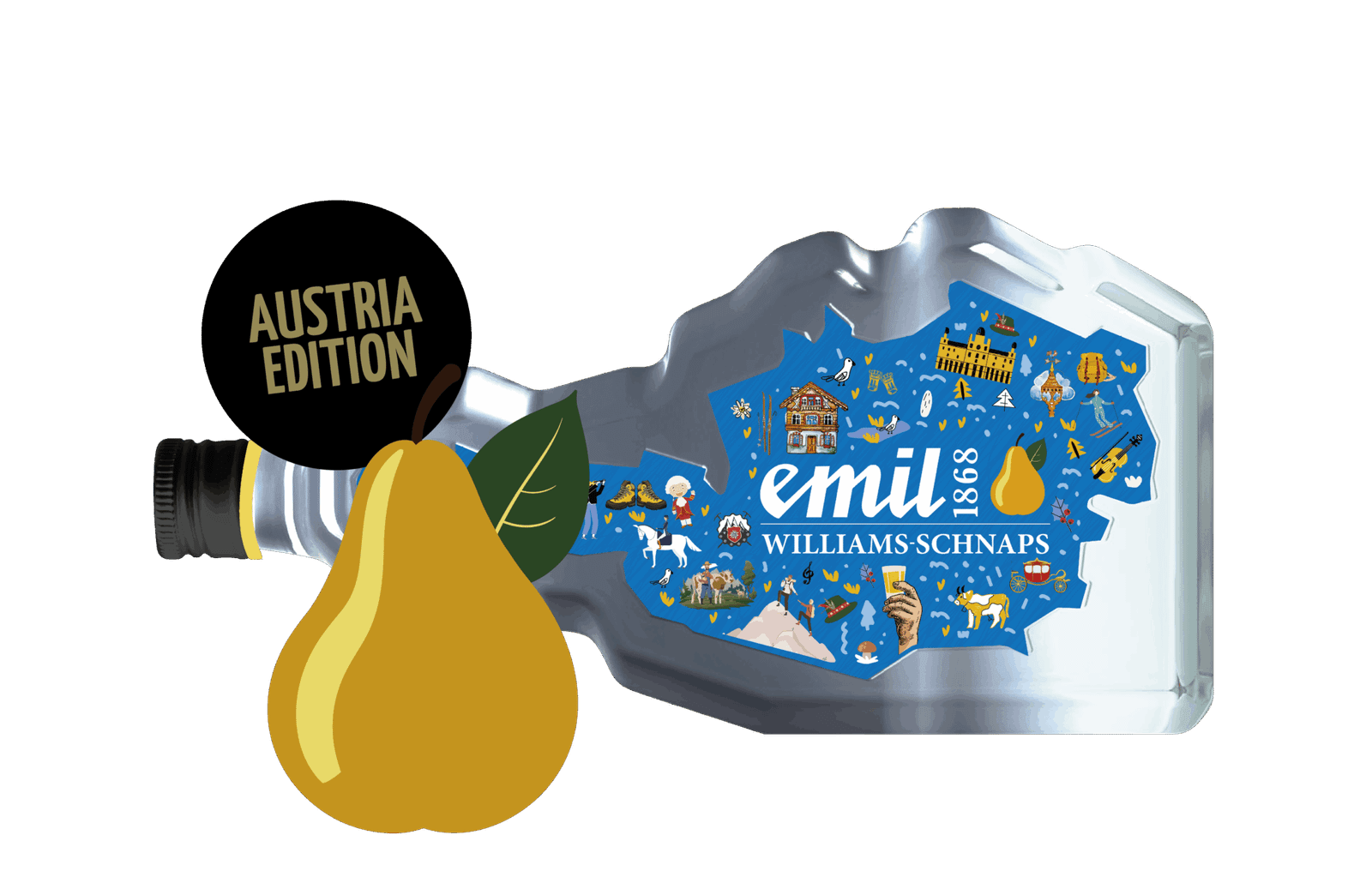 Williams Birnen Schnaps 35%vol Sonderedition – limitierte Premiumabfüllung von emil 1868